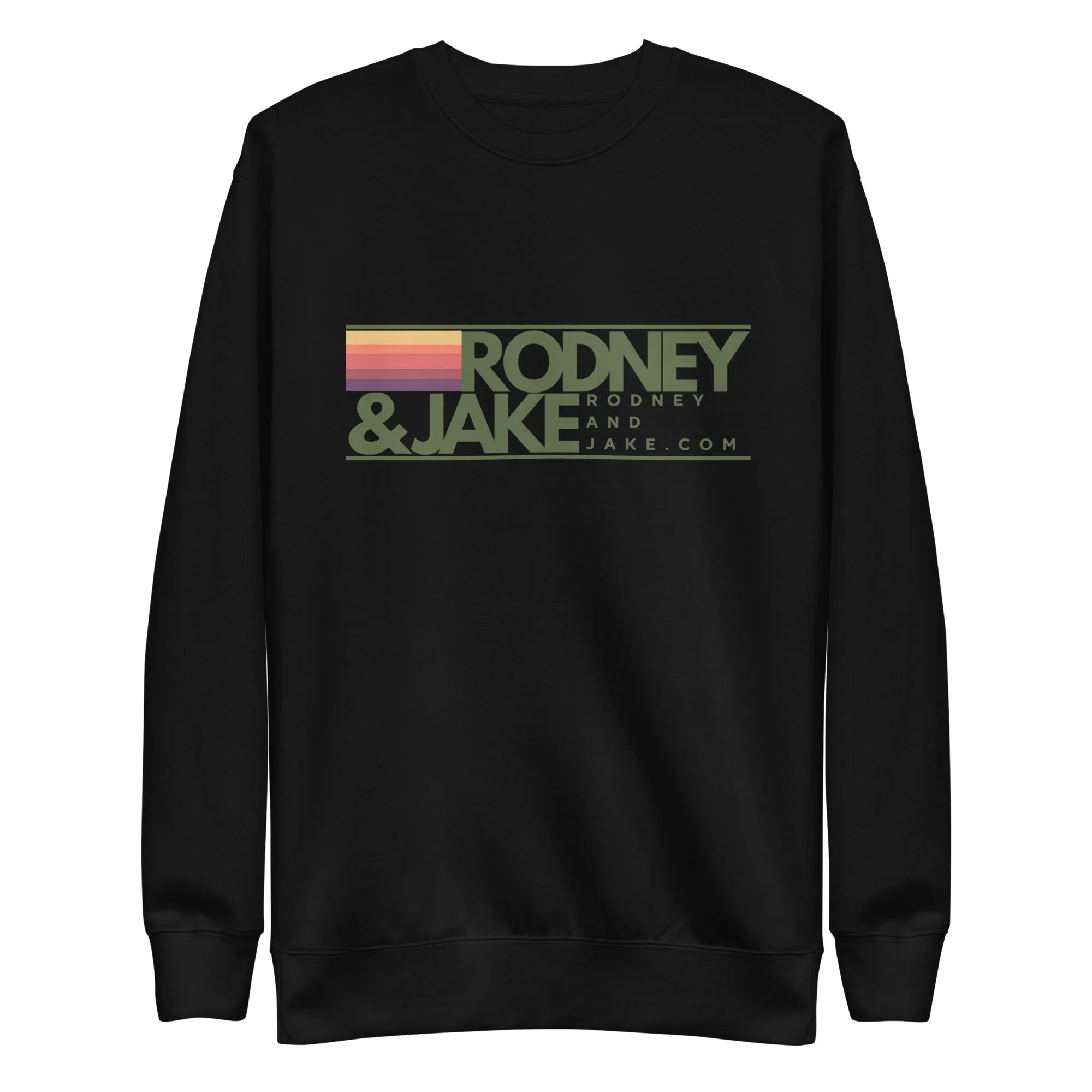 Rodney and Jake - Unisex Premium Sweatshirt - green logo