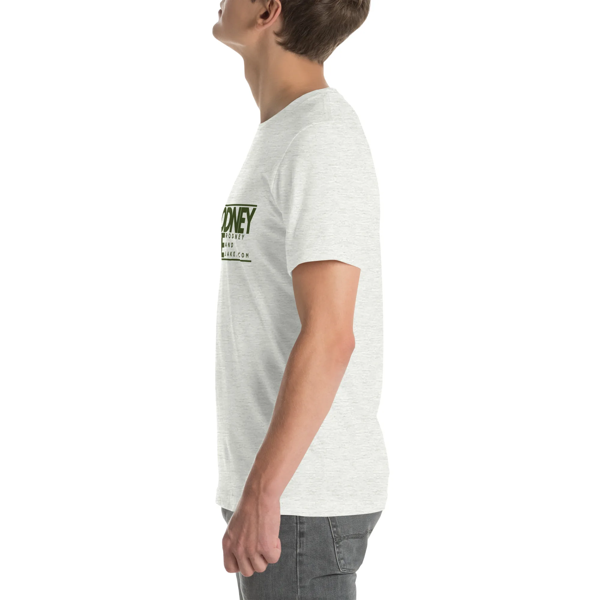 Rodney and Jake - Unisex t-shirt - green logo - Image 45