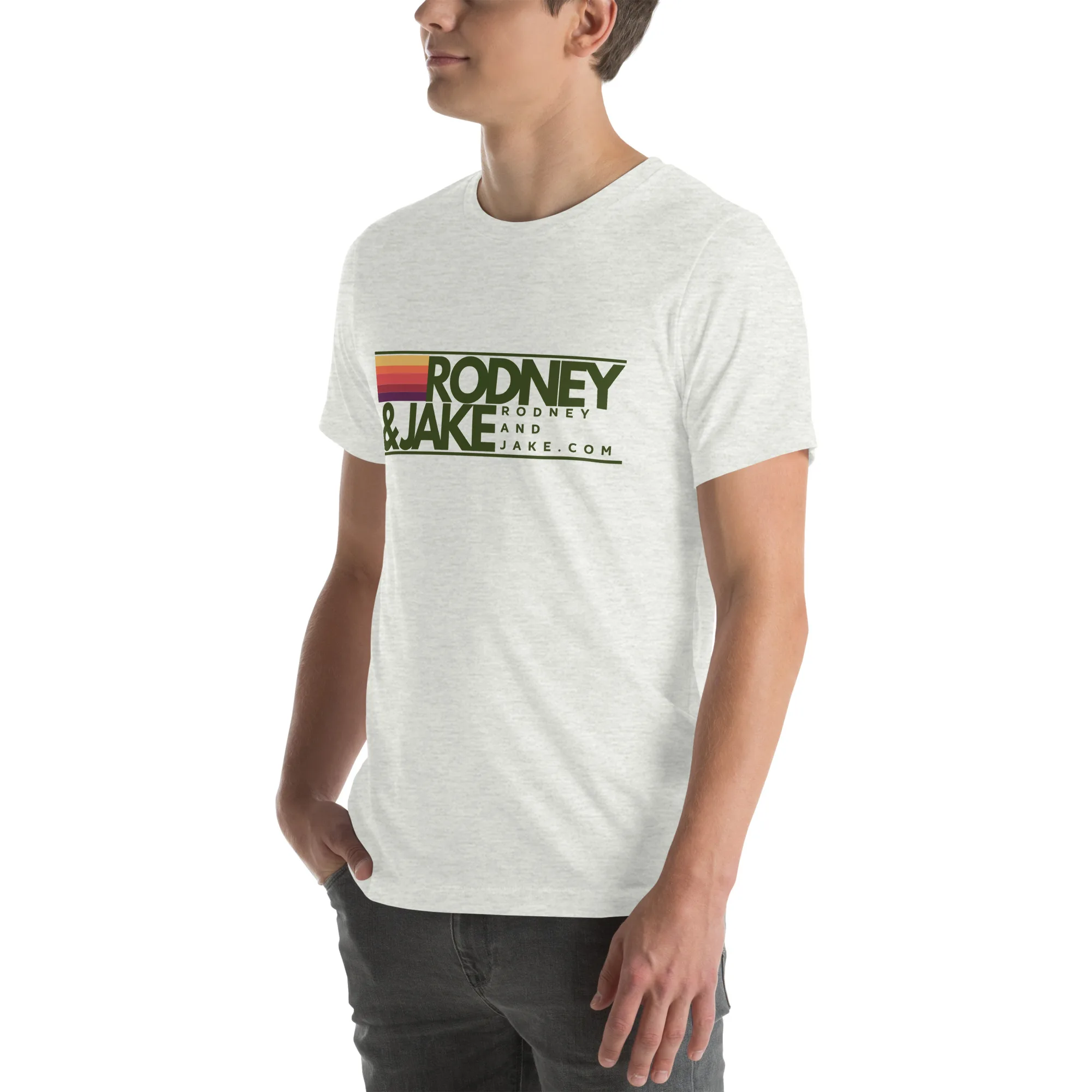 Rodney and Jake - Unisex t-shirt - green logo - Image 46