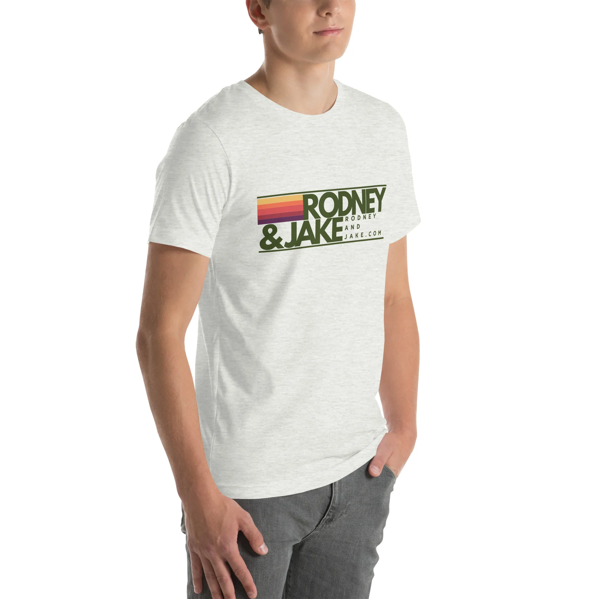 Rodney and Jake - Unisex t-shirt - green logo - Image 48