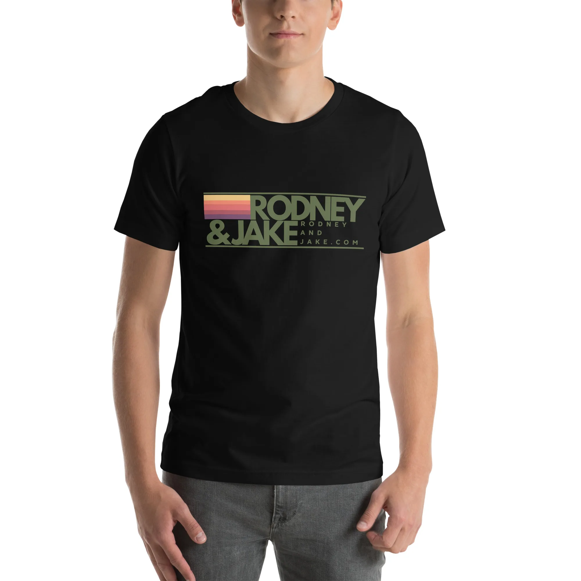 Rodney and Jake - Unisex t-shirt - green logo - Image 7