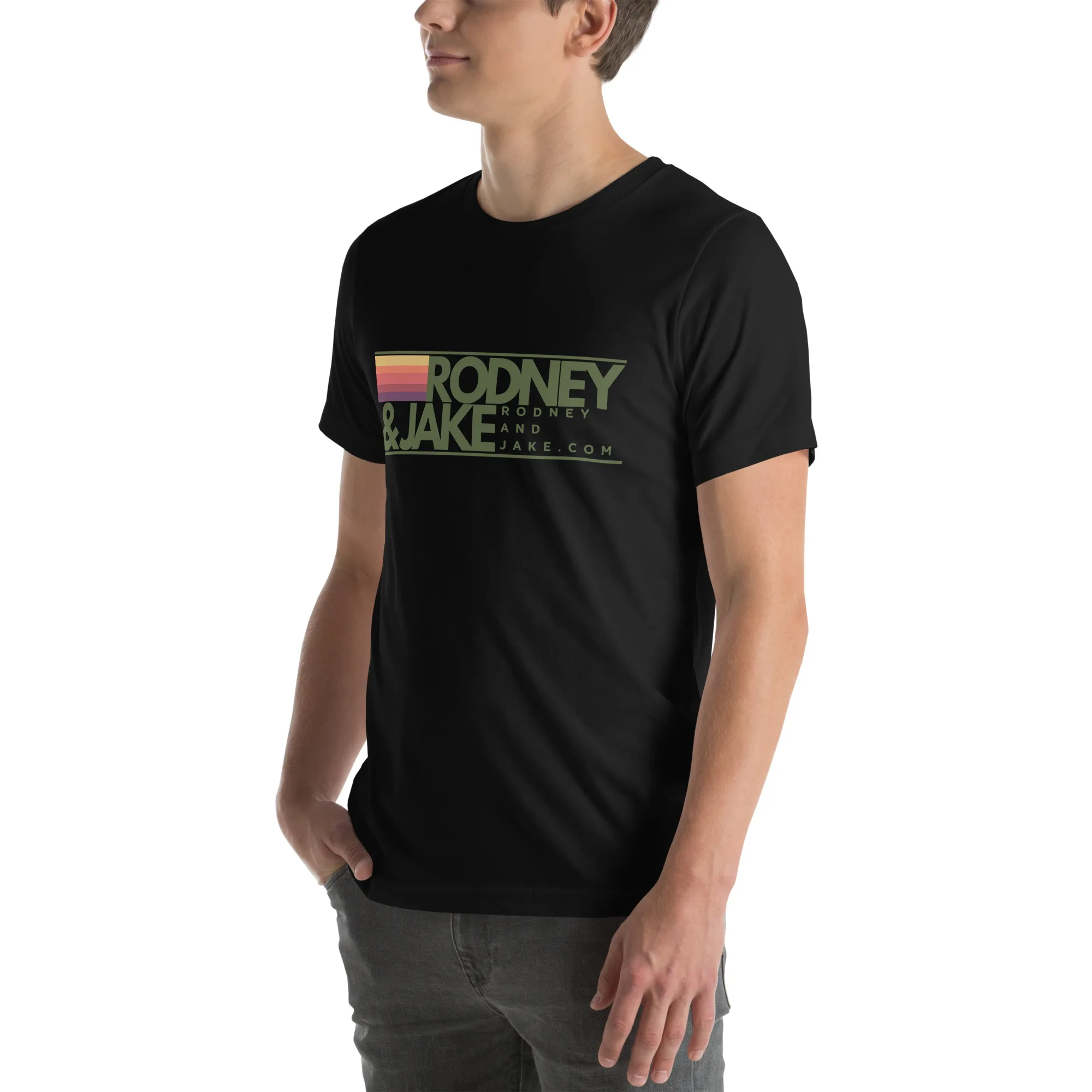 Rodney and Jake - Unisex t-shirt - green logo - Image 10