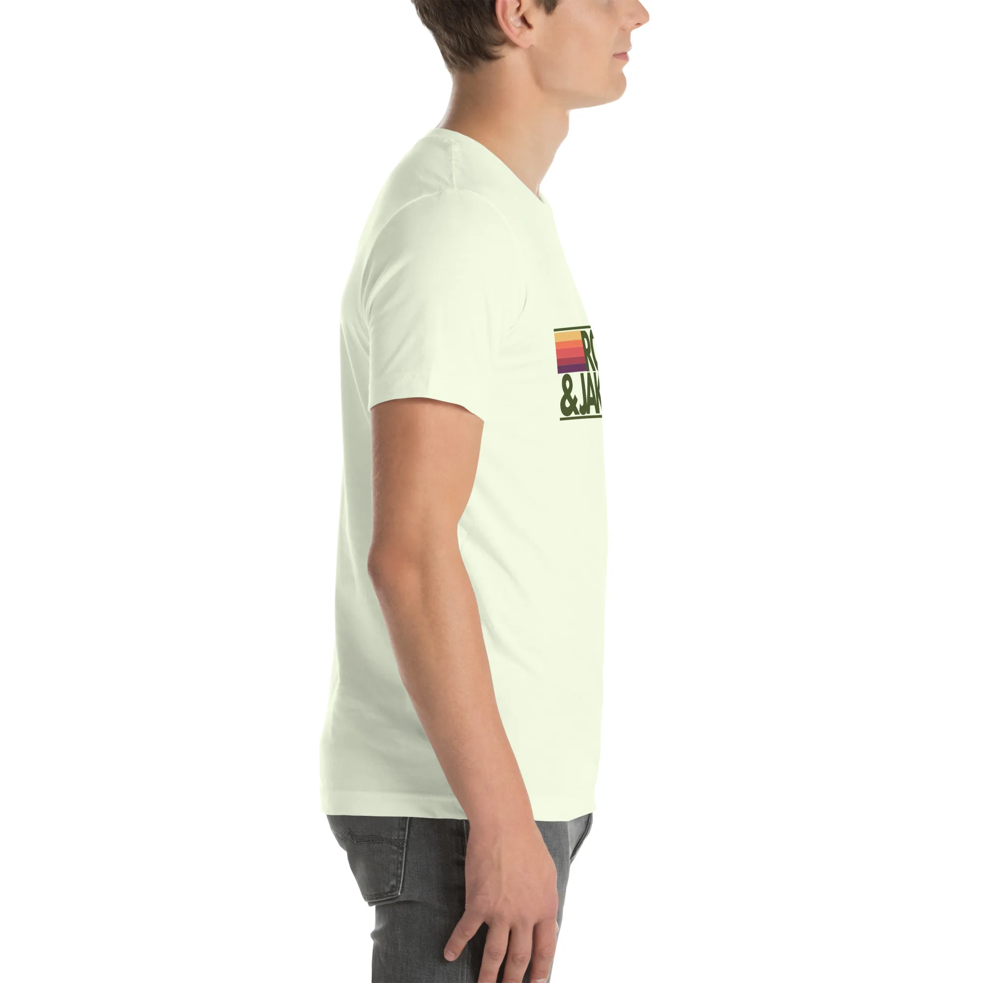 Rodney and Jake - Unisex t-shirt - green logo - Image 53