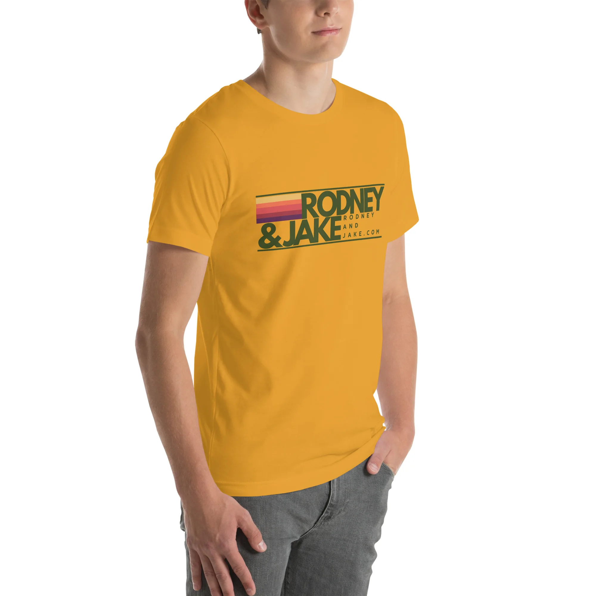 Rodney and Jake - Unisex t-shirt - green logo - Image 24