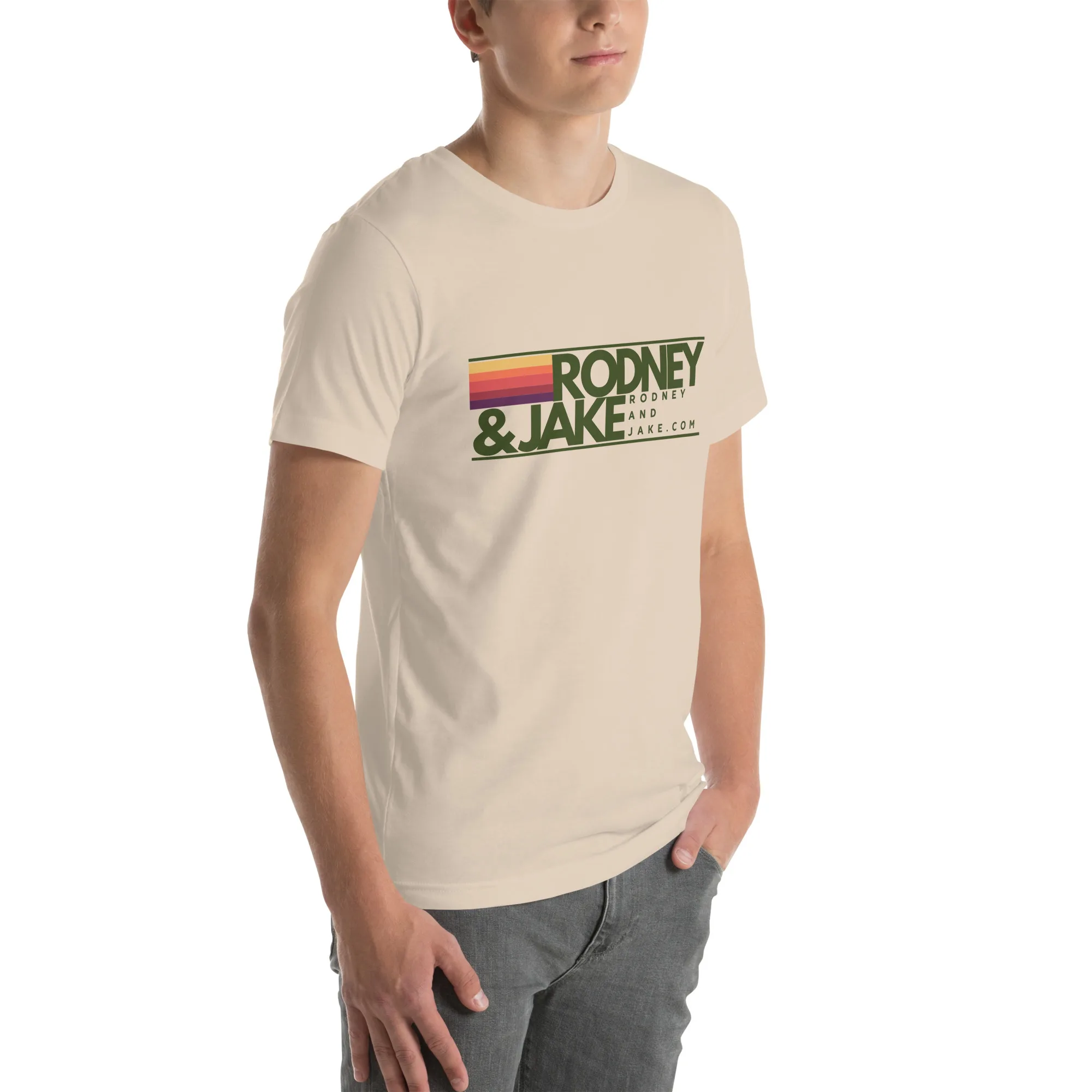 Rodney and Jake - Unisex t-shirt - green logo - Image 42