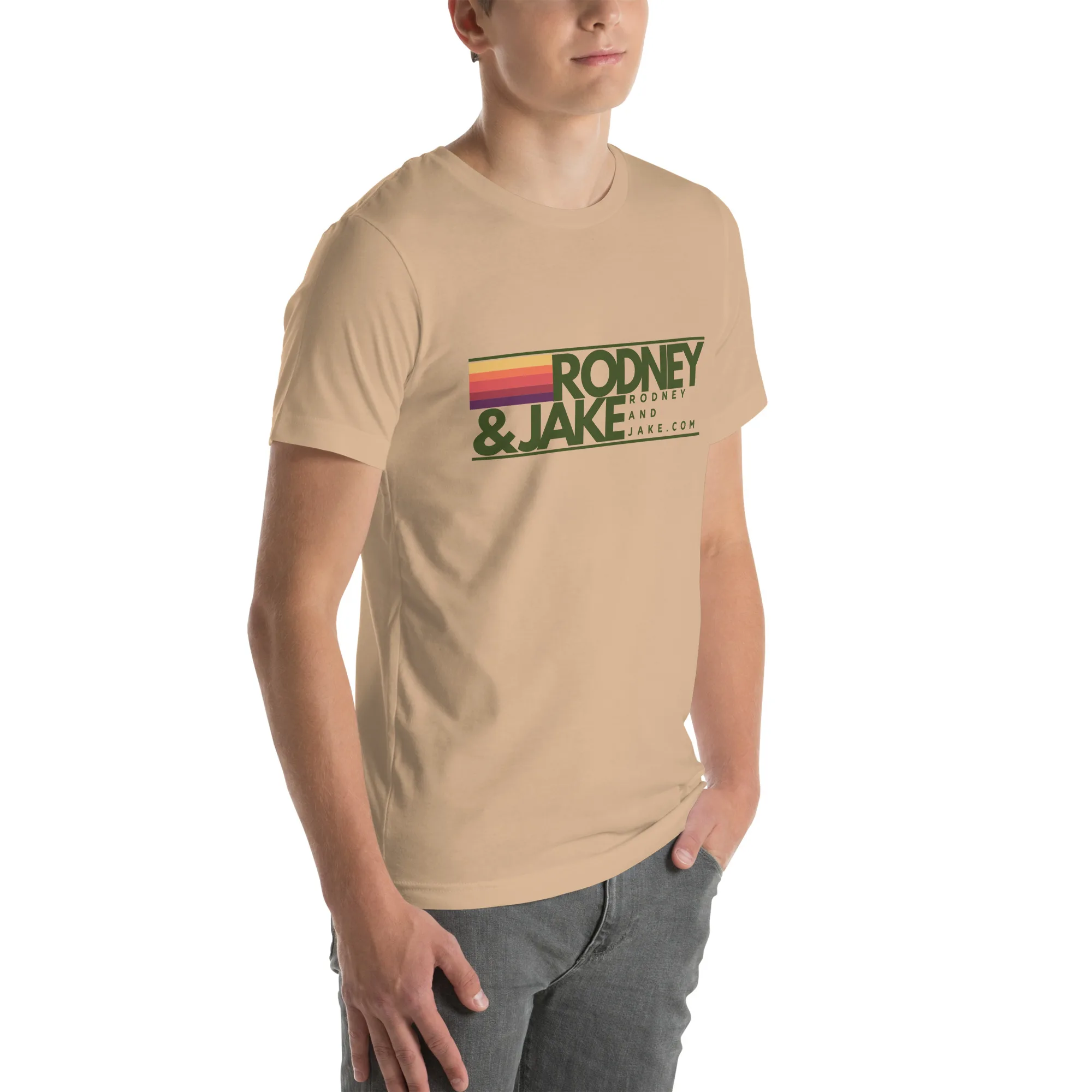 Rodney and Jake - Unisex t-shirt - green logo - Image 30