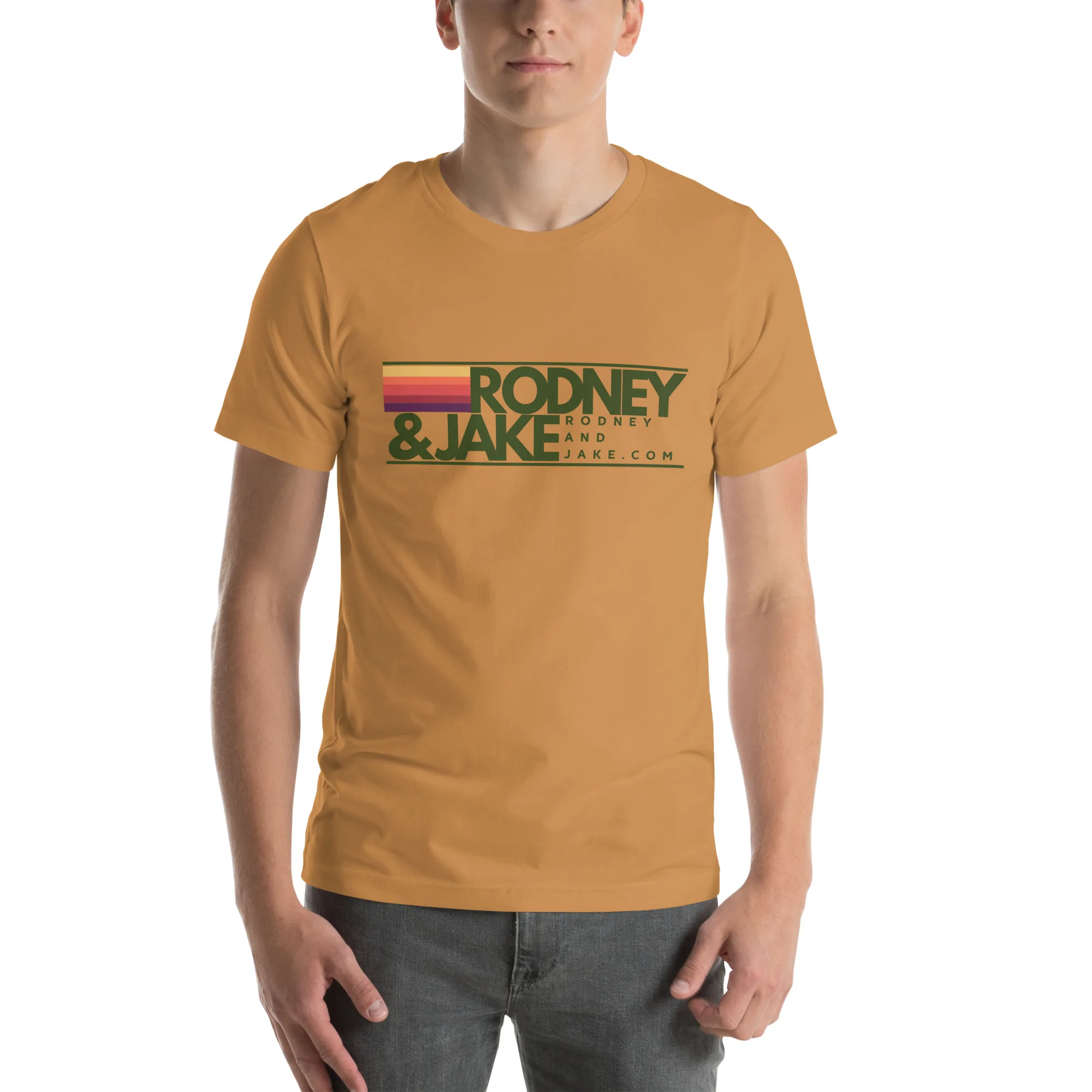 Rodney and Jake - Unisex t-shirt - green logo - Image 13