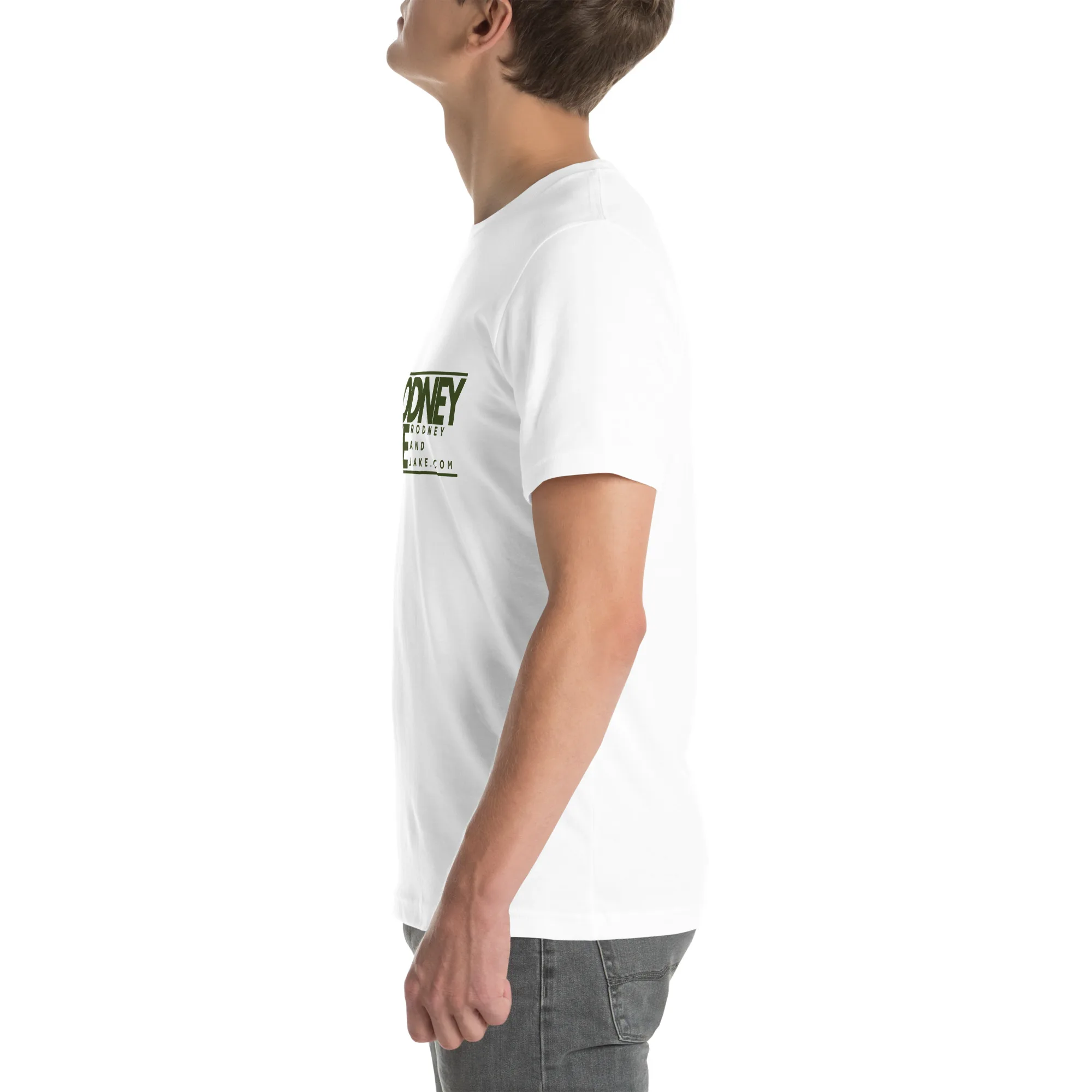 Rodney and Jake - Unisex t-shirt - green logo - Image 57